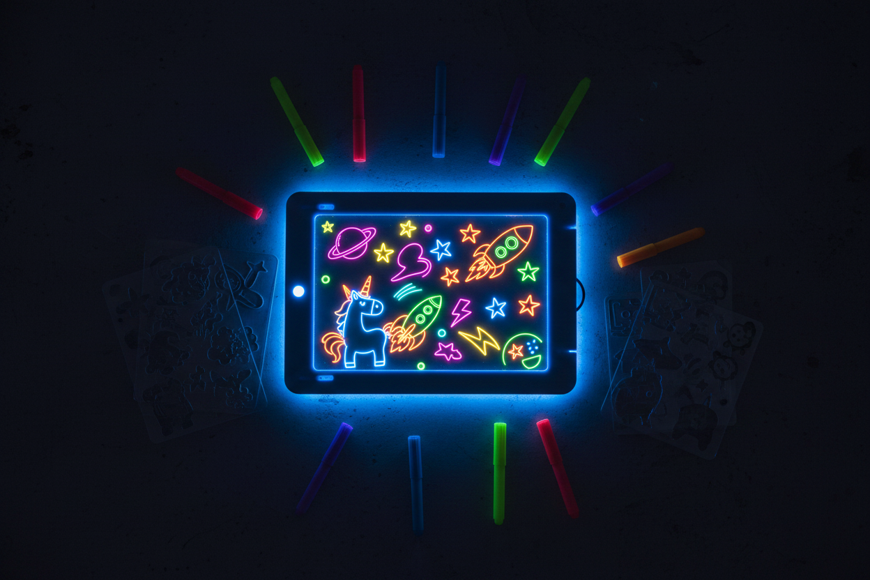 LED Drawing Board Flat Lay