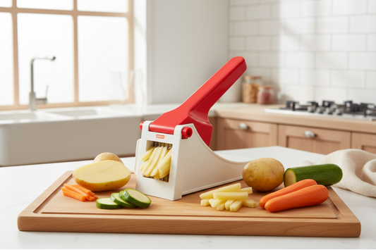Vegetable Slicer In Use