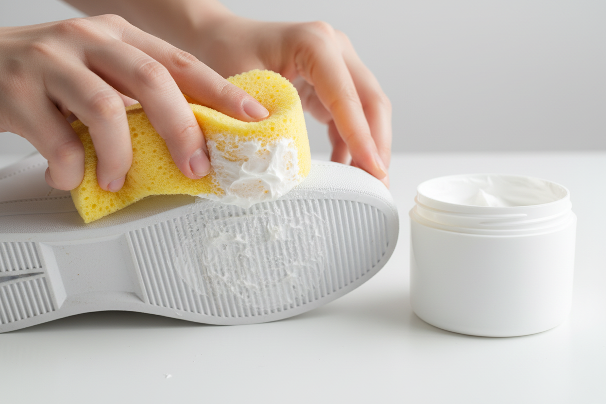 Cleaning Cream In Use