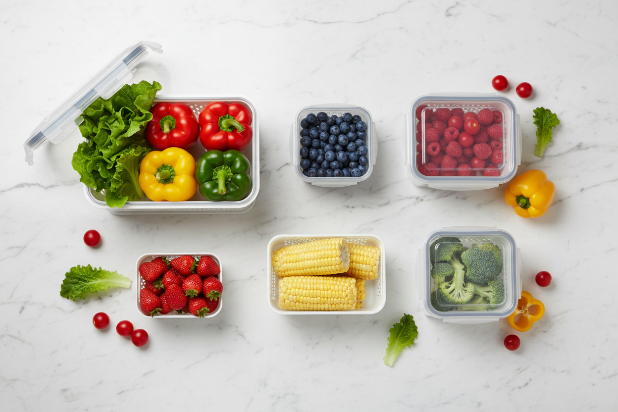 Produce Keeper Flat Lay